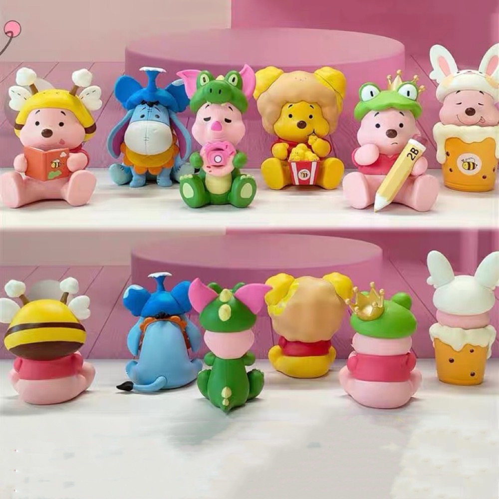 迪士尼 Disney 小熊維尼 維尼熊 小豬 屹耳 驢子 公仔 花花世界 蛋糕 卡通 可愛 創意 擺飾 玩具 療癒 送禮-細節圖8