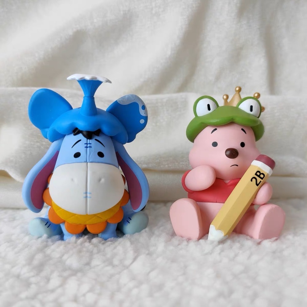 迪士尼 Disney 小熊維尼 維尼熊 小豬 屹耳 驢子 公仔 花花世界 蛋糕 卡通 可愛 創意 擺飾 玩具 療癒 送禮-細節圖9