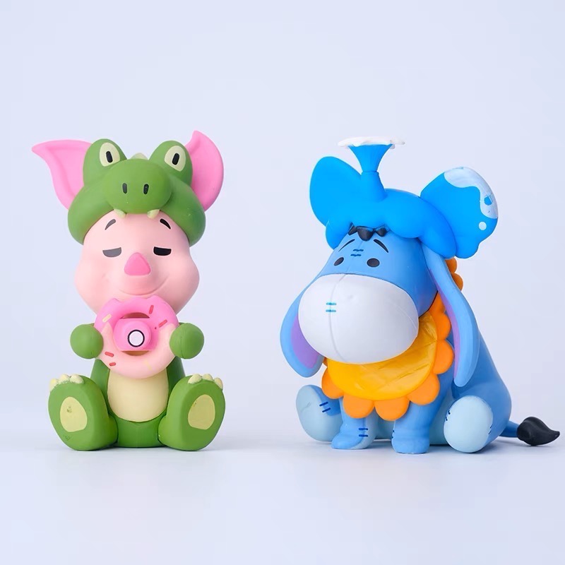 迪士尼 Disney 小熊維尼 維尼熊 小豬 屹耳 驢子 公仔 花花世界 蛋糕 卡通 可愛 創意 擺飾 玩具 療癒 送禮-細節圖10