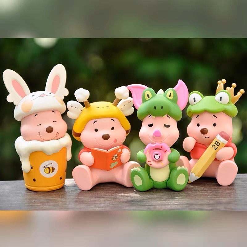 迪士尼 Disney 小熊維尼 維尼熊 小豬 屹耳 驢子 公仔 花花世界 蛋糕 卡通 可愛 創意 擺飾 玩具 療癒 送禮-細節圖11