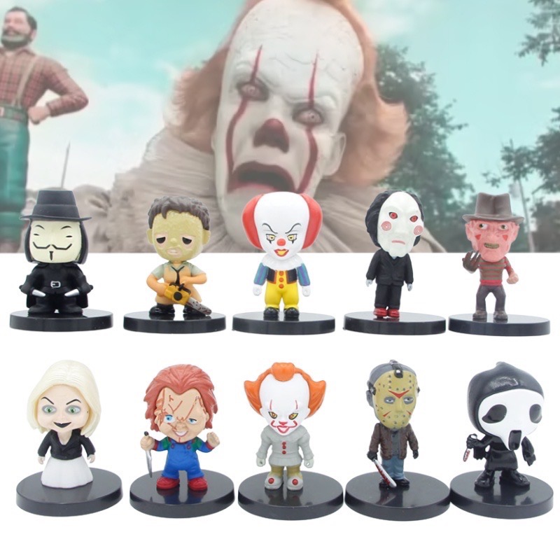 V怪客 恰吉 佛萊迪 德州電鋸殺人狂 傑森 小丑 驚聲尖叫 13號星期五 奪魂鋸 鬼娃新娘 恐怖 驚悚 電影 玩具 公仔-細節圖9