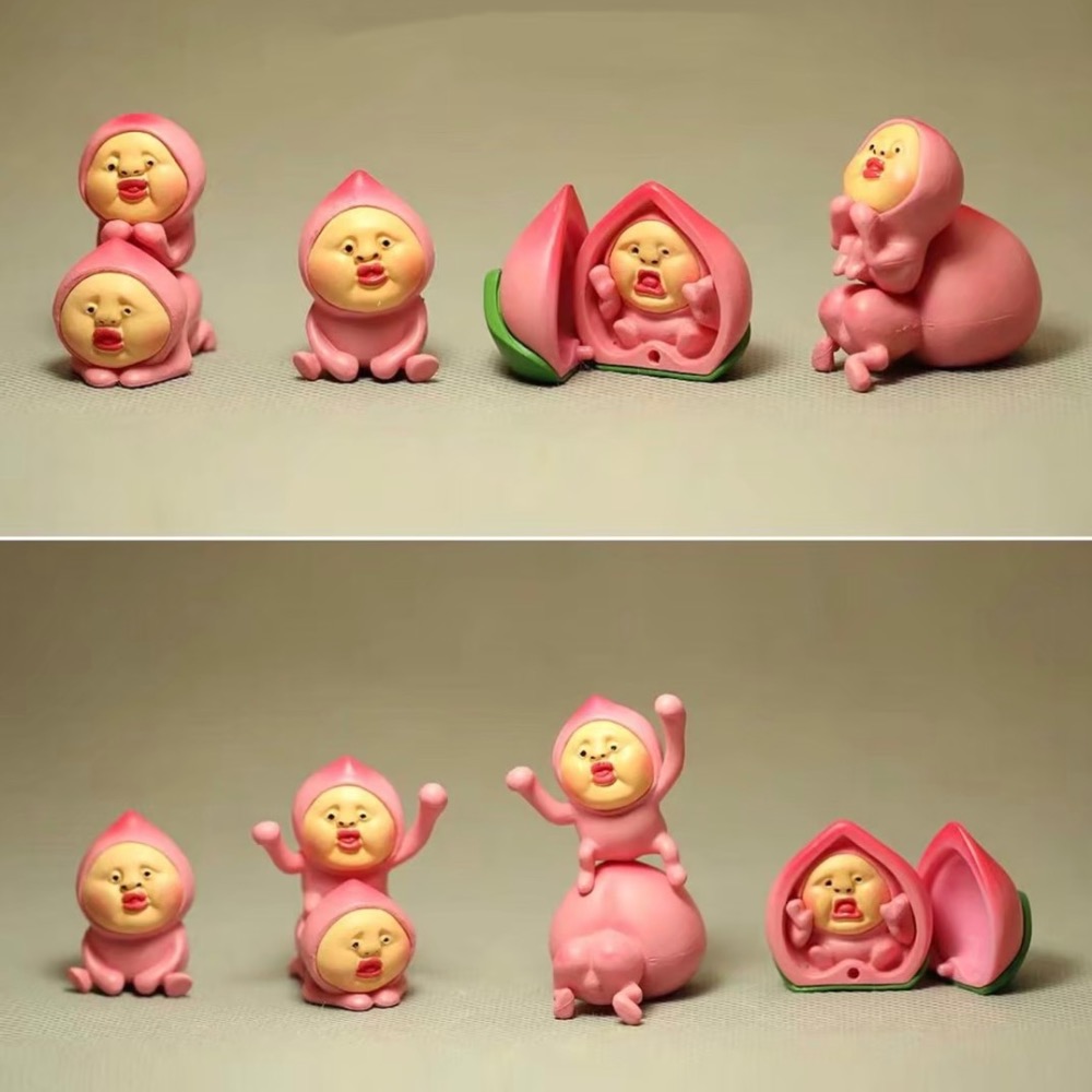 醜比頭 粉屁桃 疊疊樂 桌遊 草斑精 奶奶頭 小花頭 紅蘑菇 浮萍娃 赤羽佛 食蟲花 公仔 玩具 桌遊 擺件 療癒 禮物-細節圖2