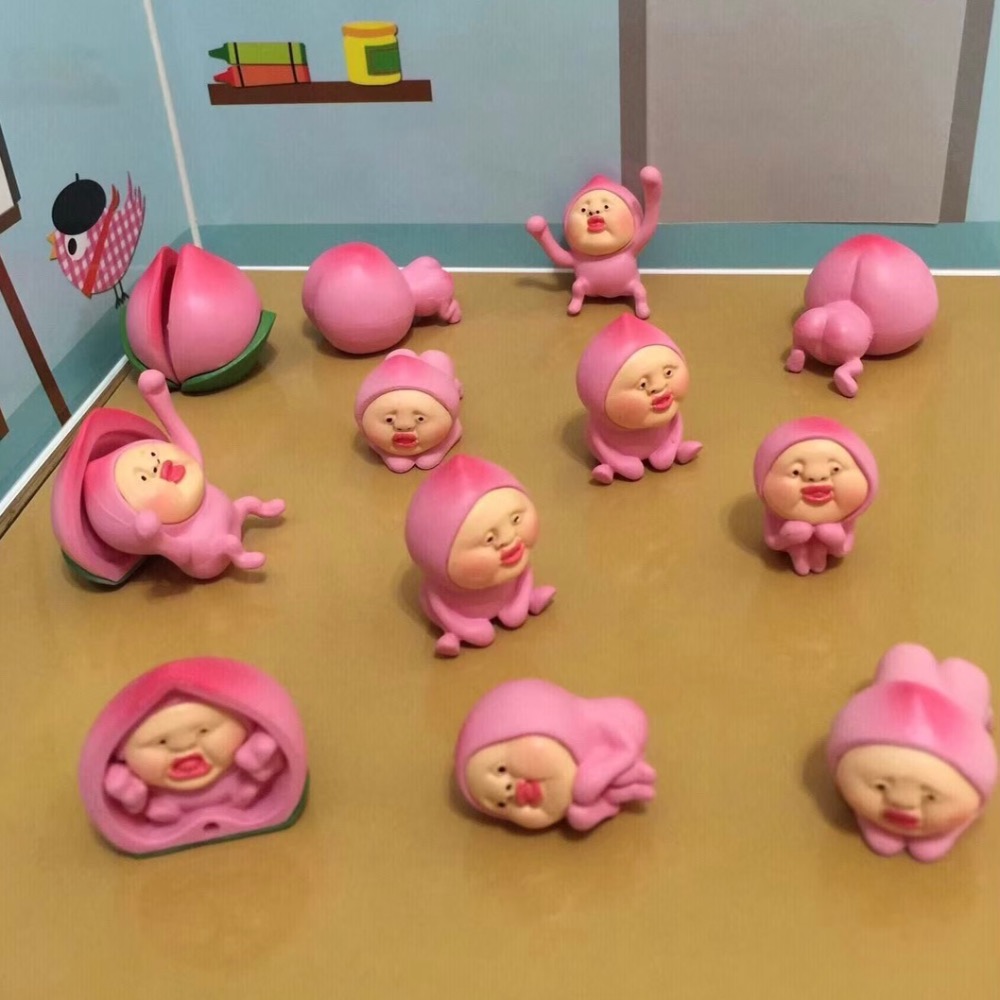 醜比頭 粉屁桃 疊疊樂 桌遊 草斑精 奶奶頭 小花頭 紅蘑菇 浮萍娃 赤羽佛 食蟲花 公仔 玩具 桌遊 擺件 療癒 禮物-細節圖5