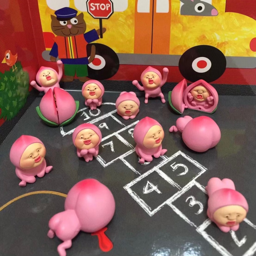 醜比頭 粉屁桃 疊疊樂 桌遊 草斑精 奶奶頭 小花頭 紅蘑菇 浮萍娃 赤羽佛 食蟲花 公仔 玩具 桌遊 擺件 療癒 禮物-細節圖6