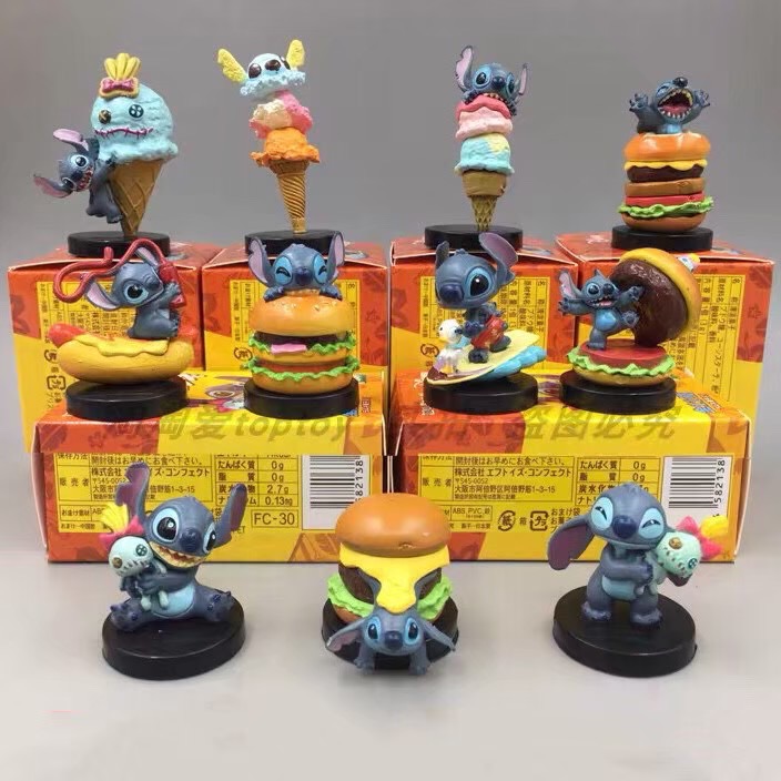 迪士尼 Disney 史迪奇 小金 漢堡 冰淇淋 食玩 動漫 盒玩 蛋糕 禮物 盲盒 公仔 卡通 擺件 可愛 療癒 玩具-細節圖8