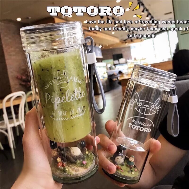 TOTORO 宮崎駿 龍貓 小龍貓 微景觀 造型 水杯 水壺 隨行杯 公仔 茶壺 擺飾 創意 卡通 可愛 療癒 動漫-細節圖11