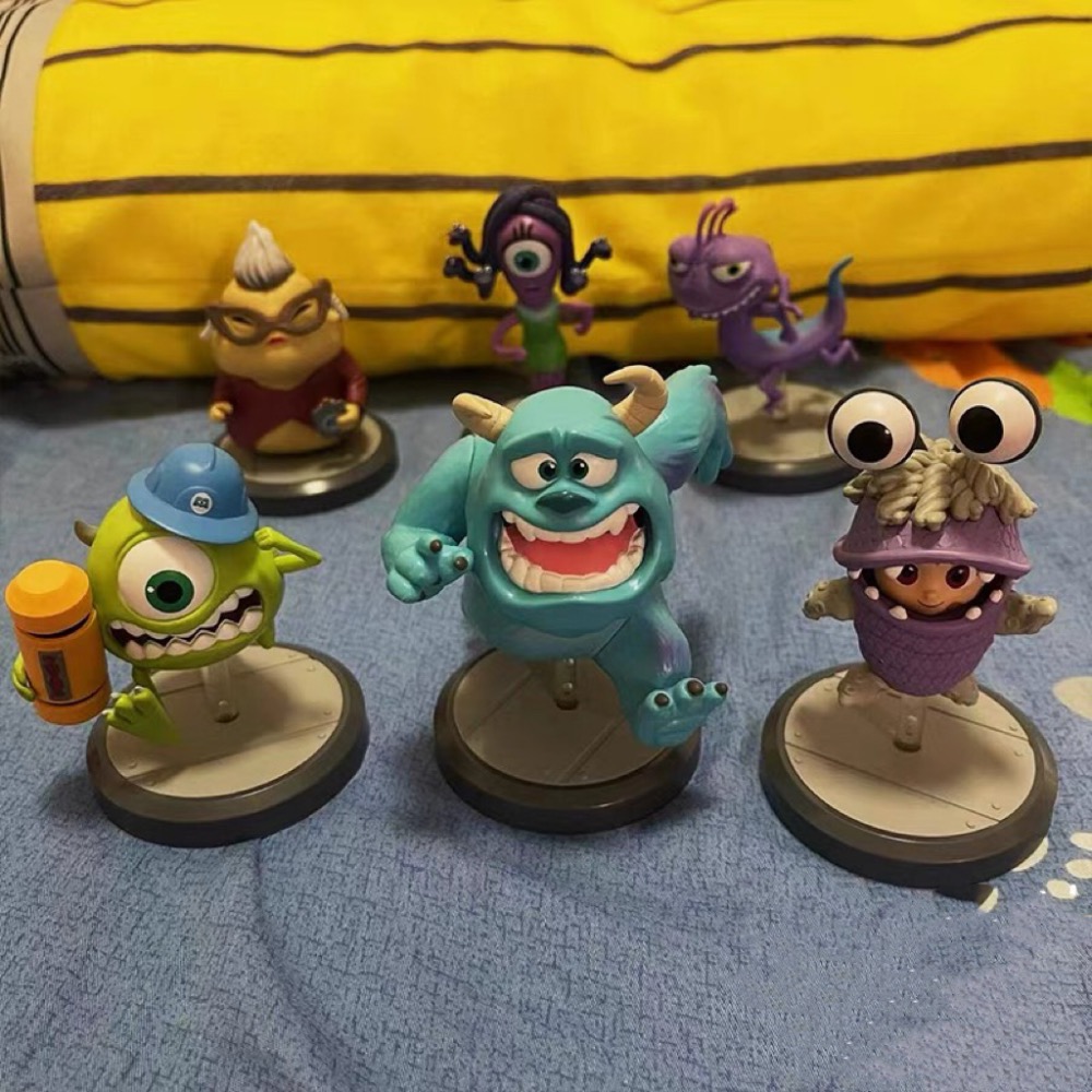 Disney 迪士尼 皮克斯 怪獸大學 怪獸電力公司 毛怪 大眼仔 阿布 藍道 卡通 動漫 玩具 擺件 公仔 盲盒 盒玩-細節圖2