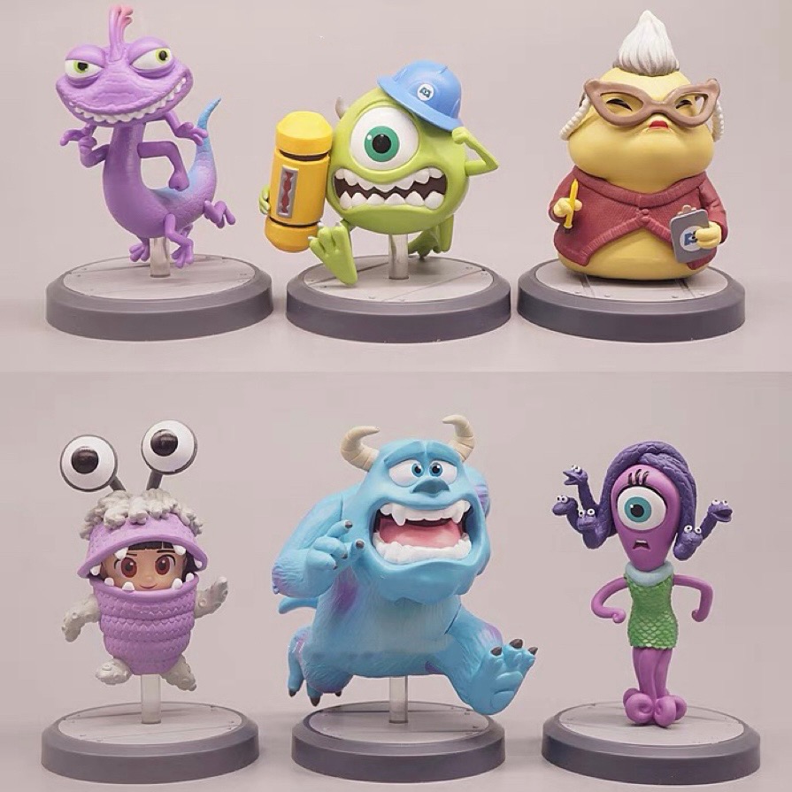 Disney 迪士尼 皮克斯 怪獸大學 怪獸電力公司 毛怪 大眼仔 阿布 藍道 卡通 動漫 玩具 擺件 公仔 盲盒 盒玩-細節圖3