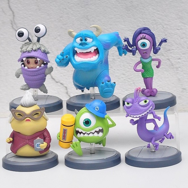 Disney 迪士尼 皮克斯 怪獸大學 怪獸電力公司 毛怪 大眼仔 阿布 藍道 卡通 動漫 玩具 擺件 公仔 盲盒 盒玩-細節圖5