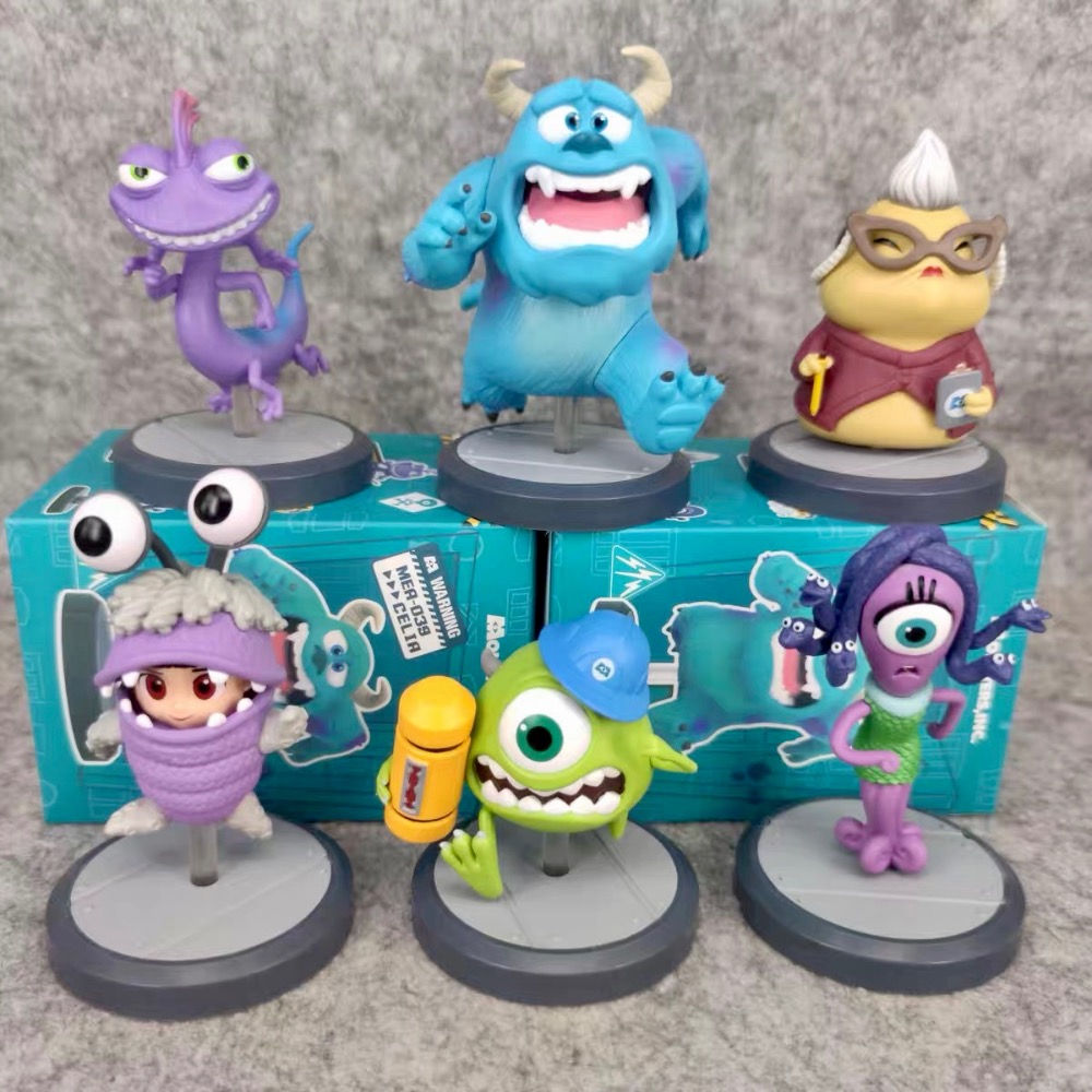 Disney 迪士尼 皮克斯 怪獸大學 怪獸電力公司 毛怪 大眼仔 阿布 藍道 卡通 動漫 玩具 擺件 公仔 盲盒 盒玩-細節圖6