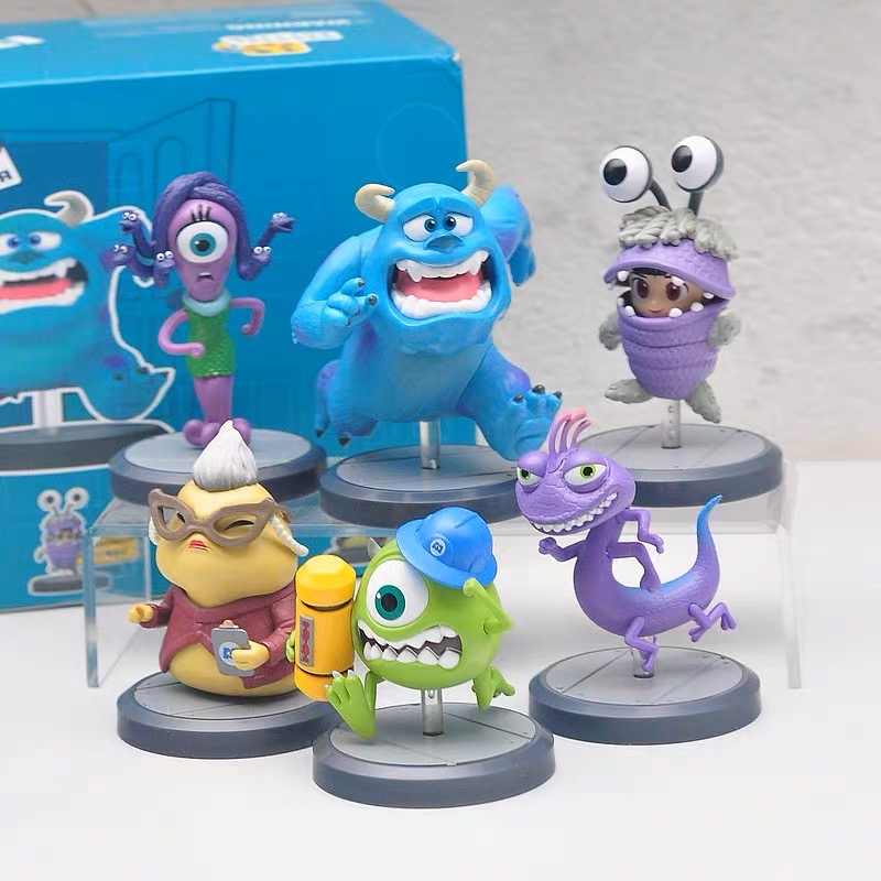 Disney 迪士尼 皮克斯 怪獸大學 怪獸電力公司 毛怪 大眼仔 阿布 藍道 卡通 動漫 玩具 擺件 公仔 盲盒 盒玩-細節圖8