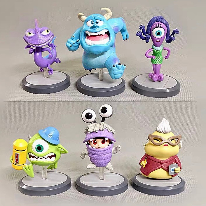 Disney 迪士尼 皮克斯 怪獸大學 怪獸電力公司 毛怪 大眼仔 阿布 藍道 卡通 動漫 玩具 擺件 公仔 盲盒 盒玩-細節圖9