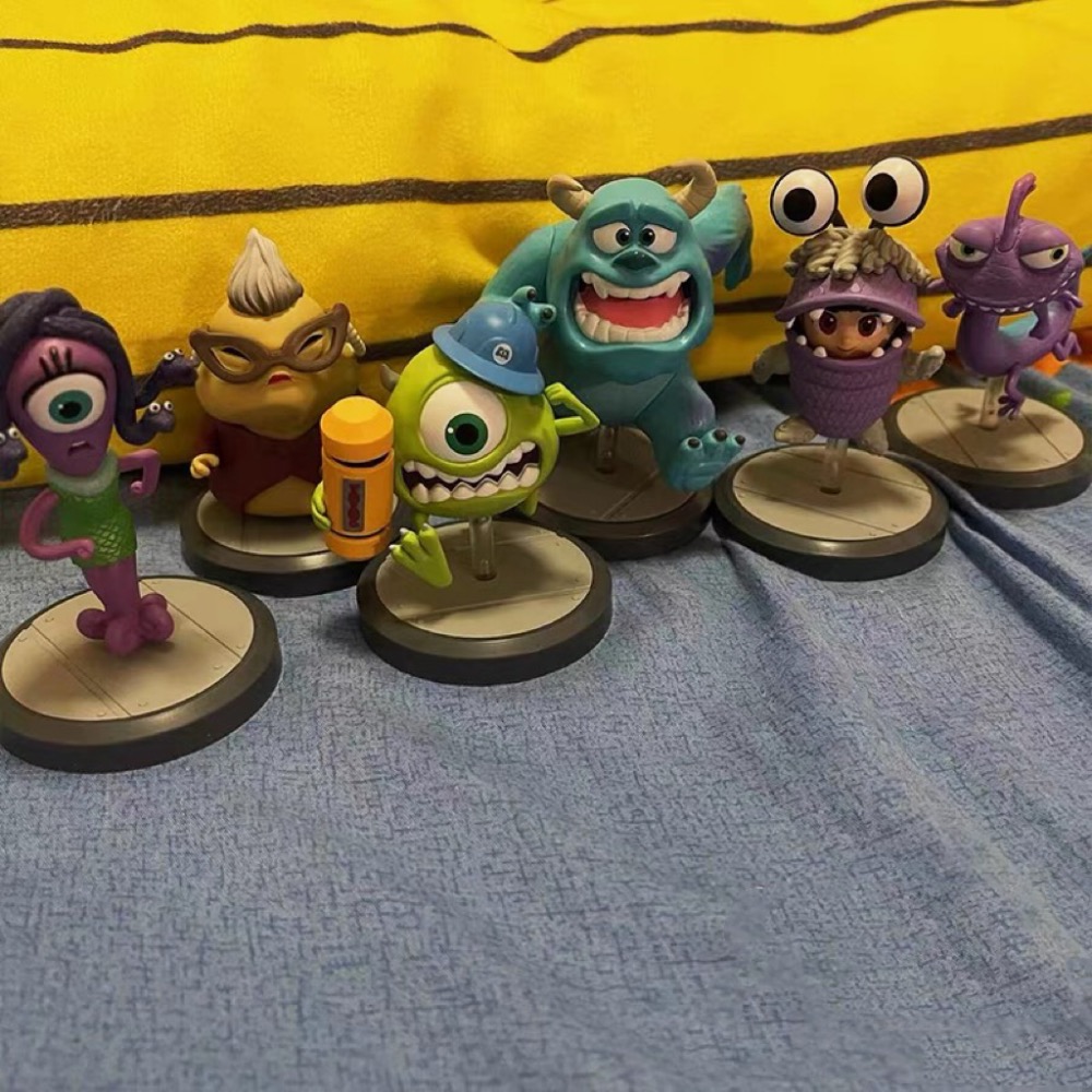 Disney 迪士尼 皮克斯 怪獸大學 怪獸電力公司 毛怪 大眼仔 阿布 藍道 卡通 動漫 玩具 擺件 公仔 盲盒 盒玩-細節圖11