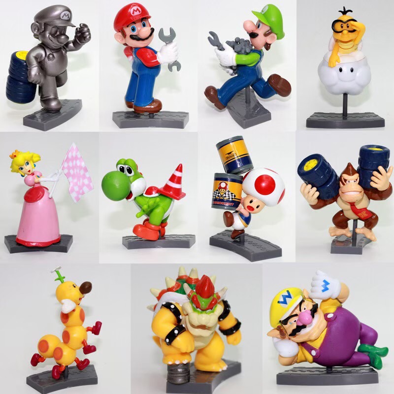 瑪莉兄弟 瑪利歐 路易吉 耀西 烏龜 比奧 蘑菇頭 庫巴 碧琪 壞利歐 大魔王 大金剛 動漫 公仔 盲盒 盒玩 卡通-細節圖7