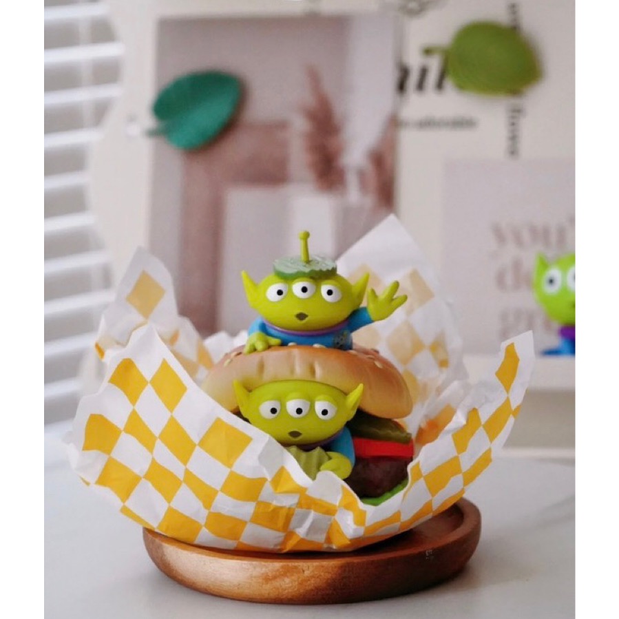 Disney 迪士尼 PIXAR 皮克斯 玩具總動員 三眼怪 三眼仔 披薩 漢堡 公仔 擺飾 卡通 動漫 變裝 聖誕禮物-細節圖6