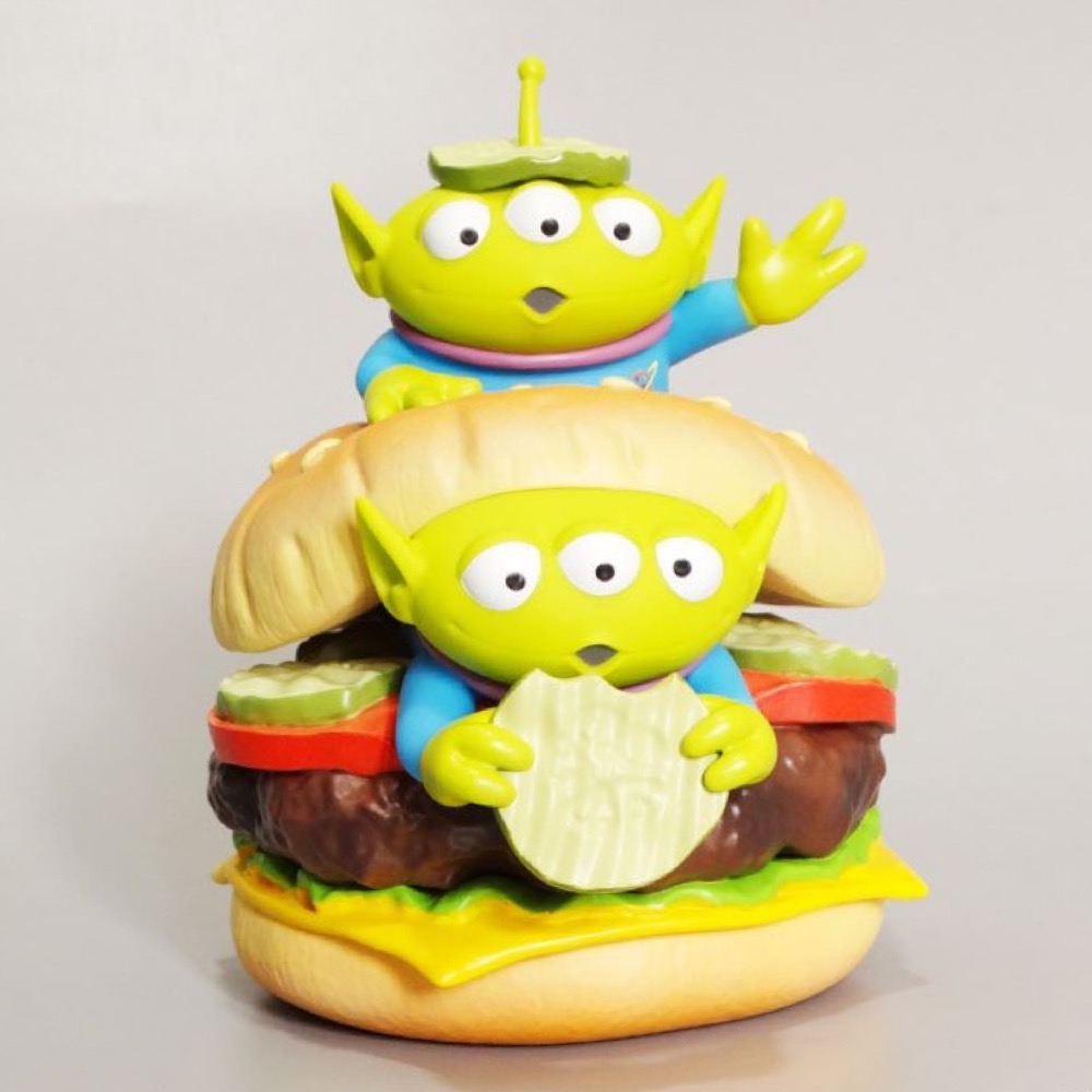 Disney 迪士尼 PIXAR 皮克斯 玩具總動員 三眼怪 三眼仔 披薩 漢堡 公仔 擺飾 卡通 動漫 變裝 聖誕禮物-細節圖8