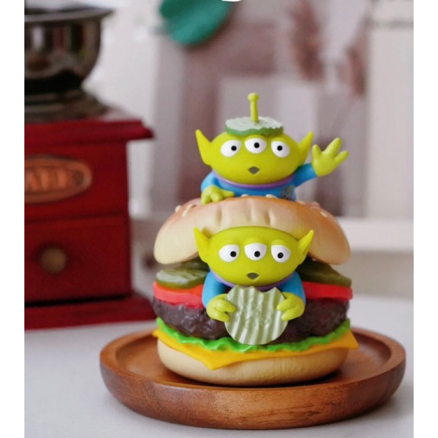 Disney 迪士尼 PIXAR 皮克斯 玩具總動員 三眼怪 三眼仔 披薩 漢堡 公仔 擺飾 卡通 動漫 變裝 聖誕禮物-細節圖10