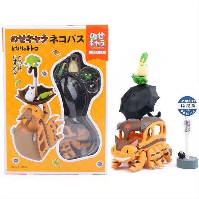 TOTORO 宮崎駿 吉卜力 龍貓 龍貓公車 龍貓巴士 龍貓車 黑貓 無臉男 疊疊樂 可愛 療癒 擺件 送禮 創意 公仔-細節圖7