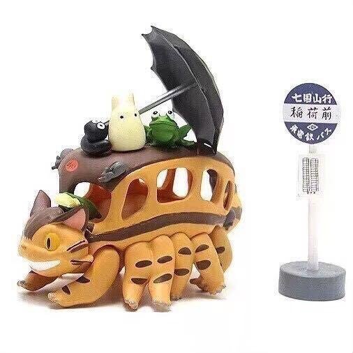TOTORO 宮崎駿 吉卜力 龍貓 龍貓公車 龍貓巴士 龍貓車 黑貓 無臉男 疊疊樂 可愛 療癒 擺件 送禮 創意 公仔-細節圖11