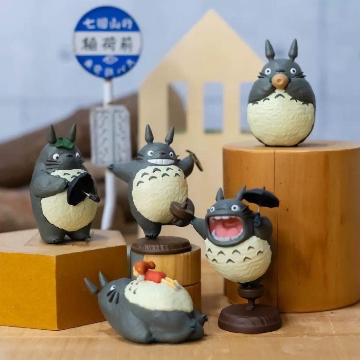 TOTORO 吉卜力 宮崎駿 龍貓 魔女宅急便 黑貓 琪琪 吉吉 龍貓巴士 無臉男 模型 蛋糕 盒玩 盲盒 擺件 可愛-細節圖9