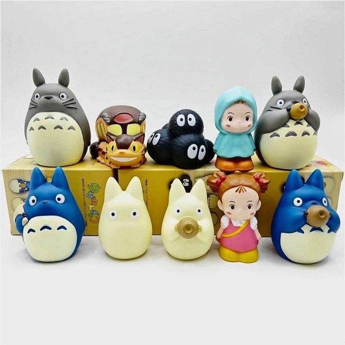 TOTORO 宮崎駿 吉卜力 龍貓 魔女宅急便 無臉男 龍貓巴士 小龍貓 小梅 黑炭 蛋糕 盒裝 玩具 擺件 手指偶-細節圖5