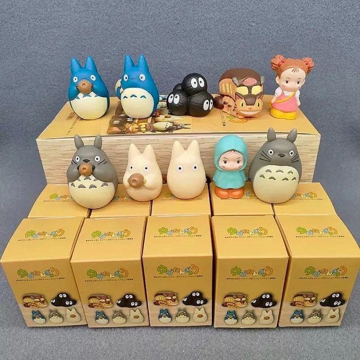 TOTORO 宮崎駿 吉卜力 龍貓 魔女宅急便 無臉男 龍貓巴士 小龍貓 小梅 黑炭 蛋糕 盒裝 玩具 擺件 手指偶-細節圖7