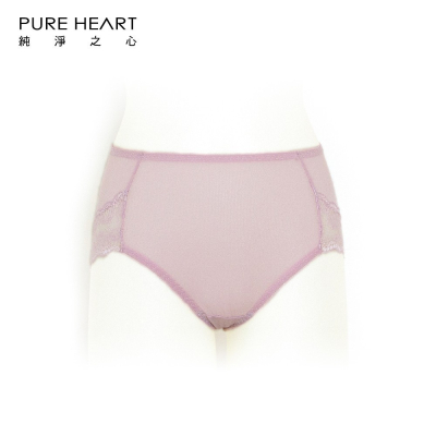 PURE HEART 性感蕾絲-氧化鋅抗菌 包臀內褲(中腰)6色組-840