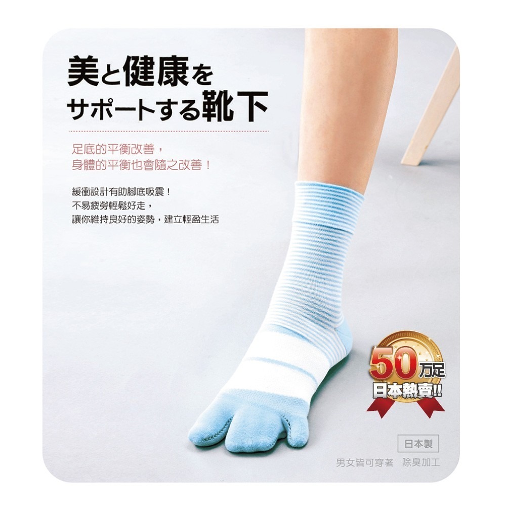 日本原裝進口 BODY-K 笠原巖研發 健康調整襪(條紋)(IKB0020QX)-細節圖2