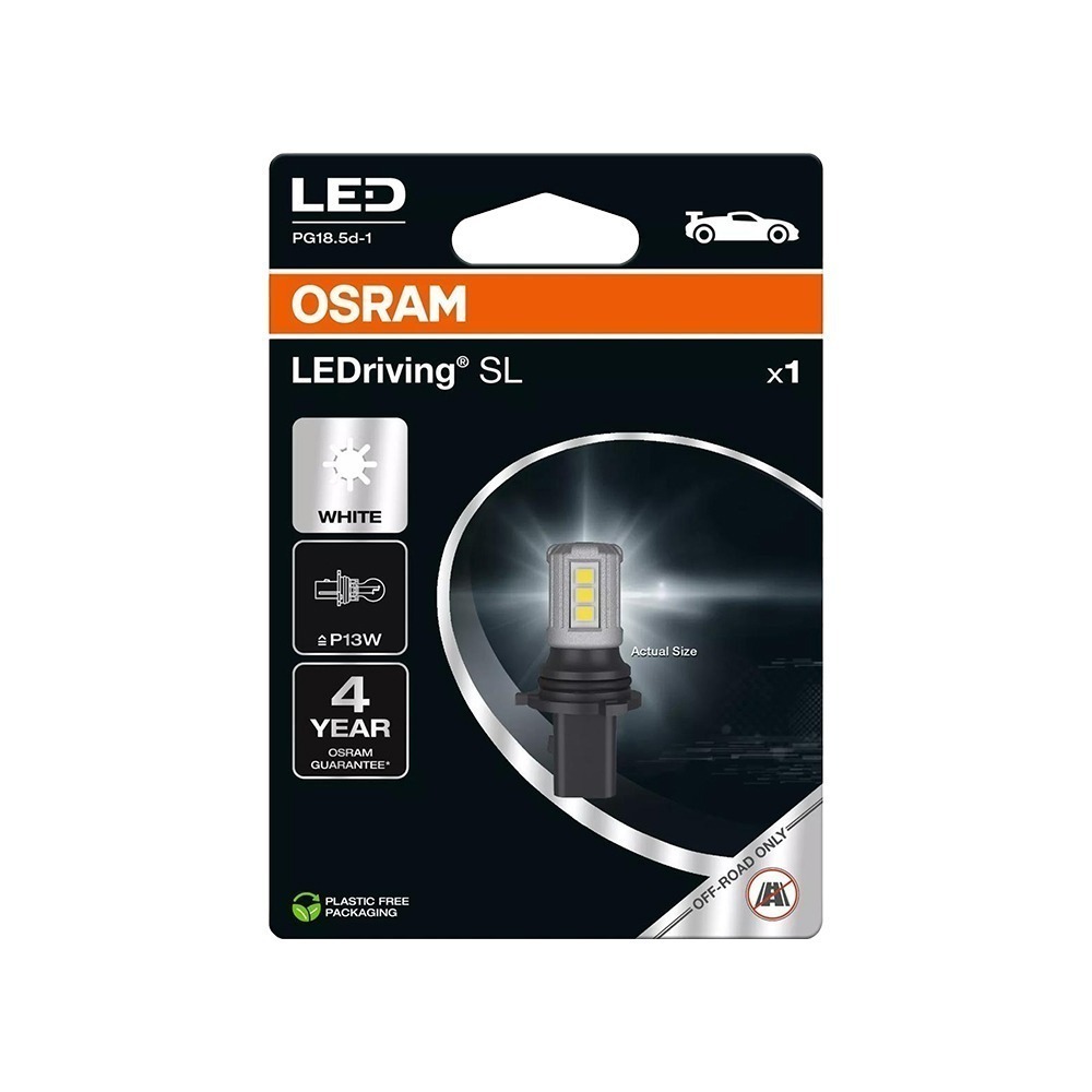 【OSRAM歐司朗】828DWP P13W LED 6000K(日行燈燈泡) 36個月【一組兩顆價】-細節圖2