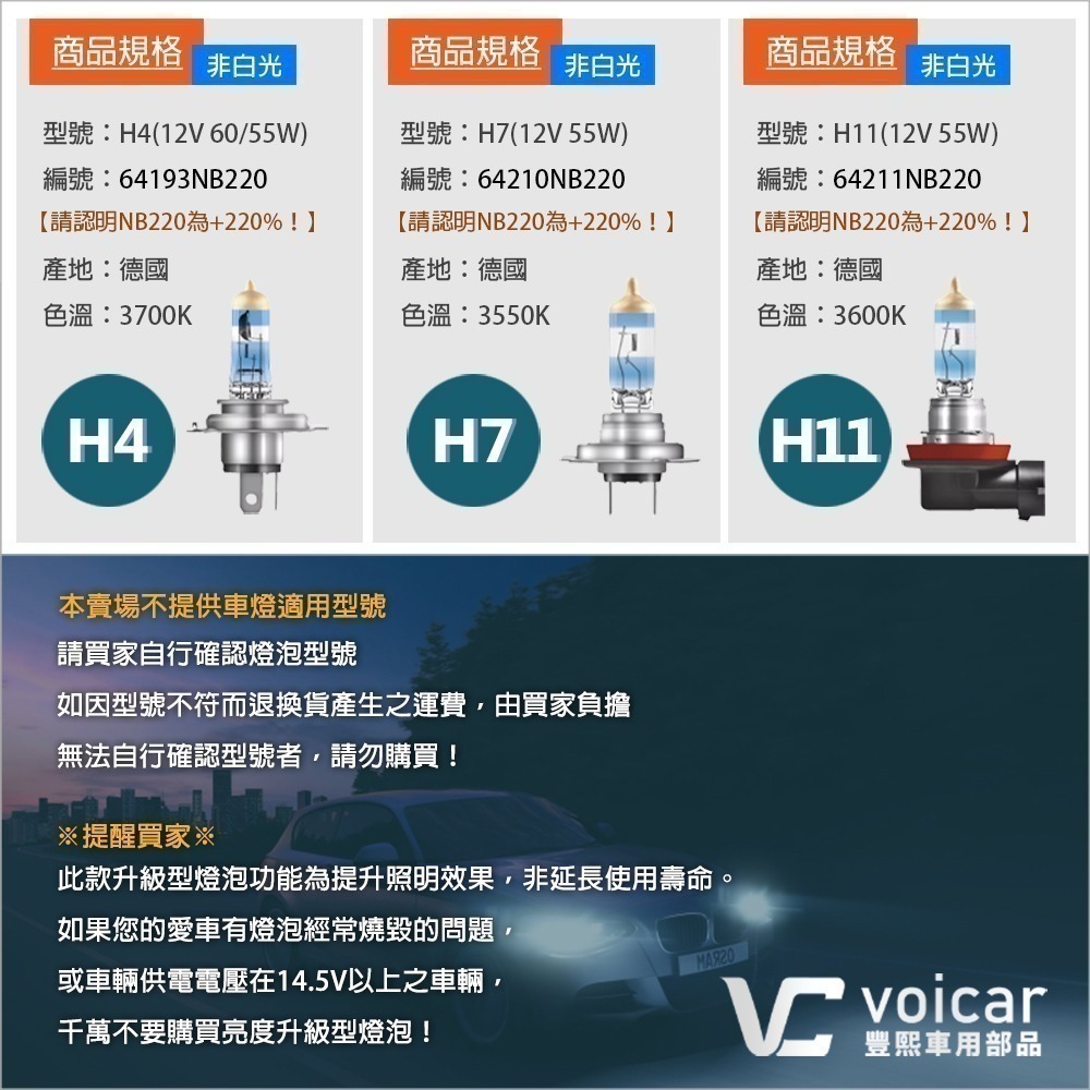 【OSRAM 歐司朗】Night Breaker 220 增亮達220% H4 H7 H11燈泡 六個月 【單顆裝】-細節圖6