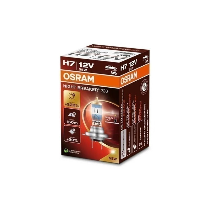 【OSRAM 歐司朗】Night Breaker 220 增亮達220% H4 H7 H11燈泡 六個月 【單顆裝】-規格圖10