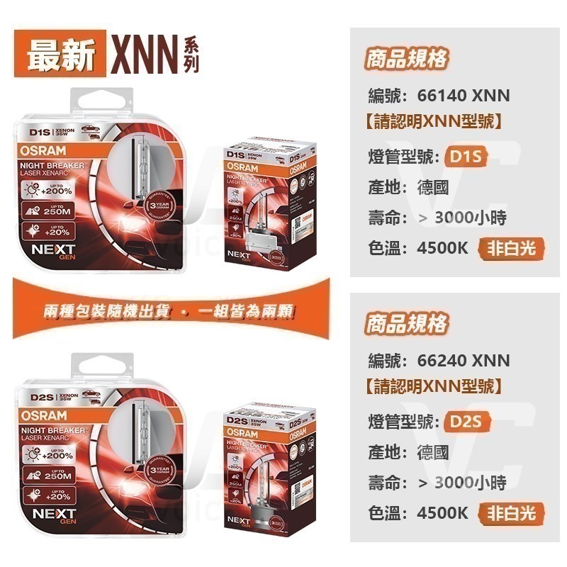 【OSRAM 歐司朗】 Xenarc Night Breaker Laser +200% D1S D2S HID 燈泡-細節圖3