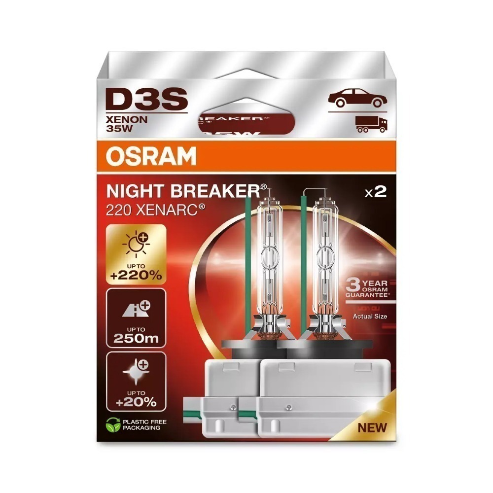 【OSRAM 歐司朗】最新Xenarc Night Breaker XN2 +220% D3S D4S HID燈泡-規格圖7