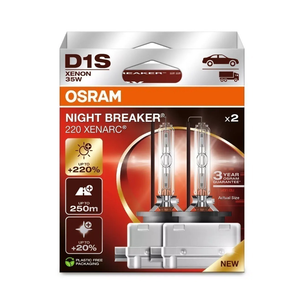 【OSRAM 歐司朗】 最新Xenarc Night Breaker XN2 +220% D1S D2S HID 燈泡-規格圖7