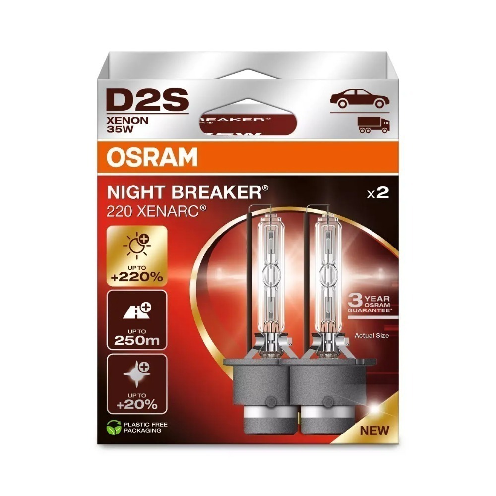 【OSRAM 歐司朗】 最新Xenarc Night Breaker XN2 +220% D1S D2S HID 燈泡-規格圖7