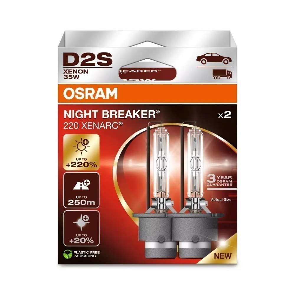 【OSRAM 歐司朗】 最新Xenarc Night Breaker XN2 +220% D1S D2S HID 燈泡-規格圖7