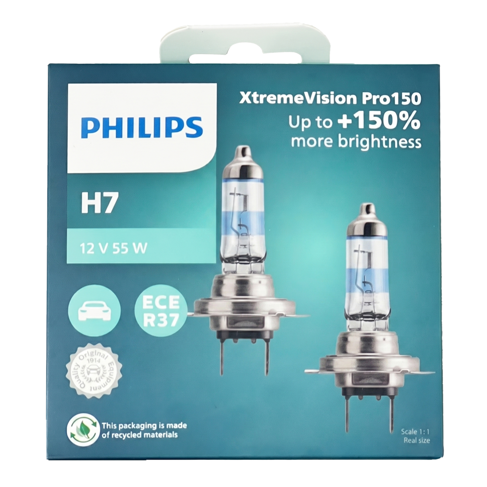 PHILIPS  X-tremeVision Pro150夜勁光+150%燈泡 H11 HB3 HB4 9012 H7-細節圖2