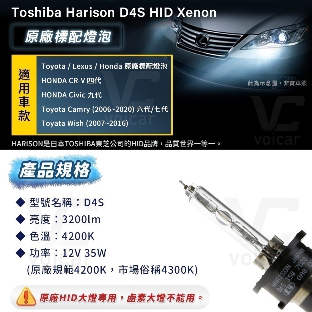 Toshiba Harison D4S HID Xenon 氙氣 大燈 燈泡【單顆裝】-細節圖3