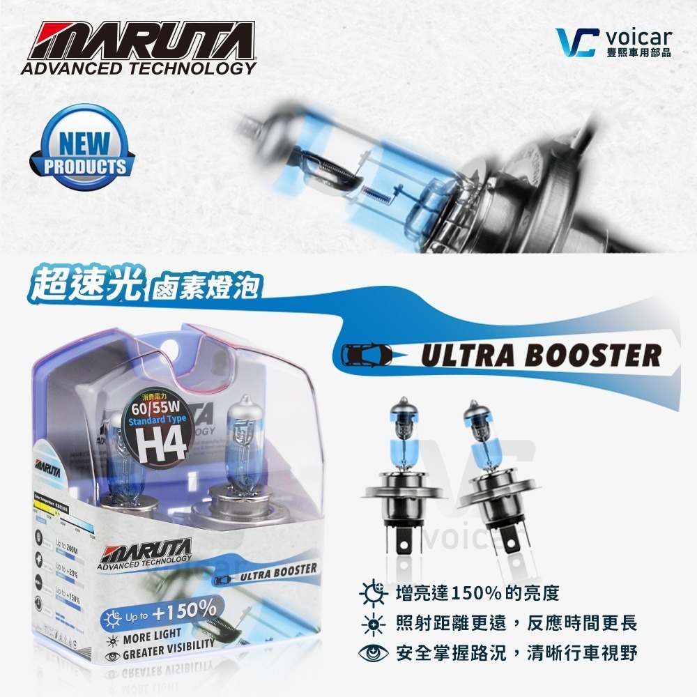 【MARUTA】ULTRA BOOSTER +150% (超速光 H4鹵素燈泡)-細節圖2