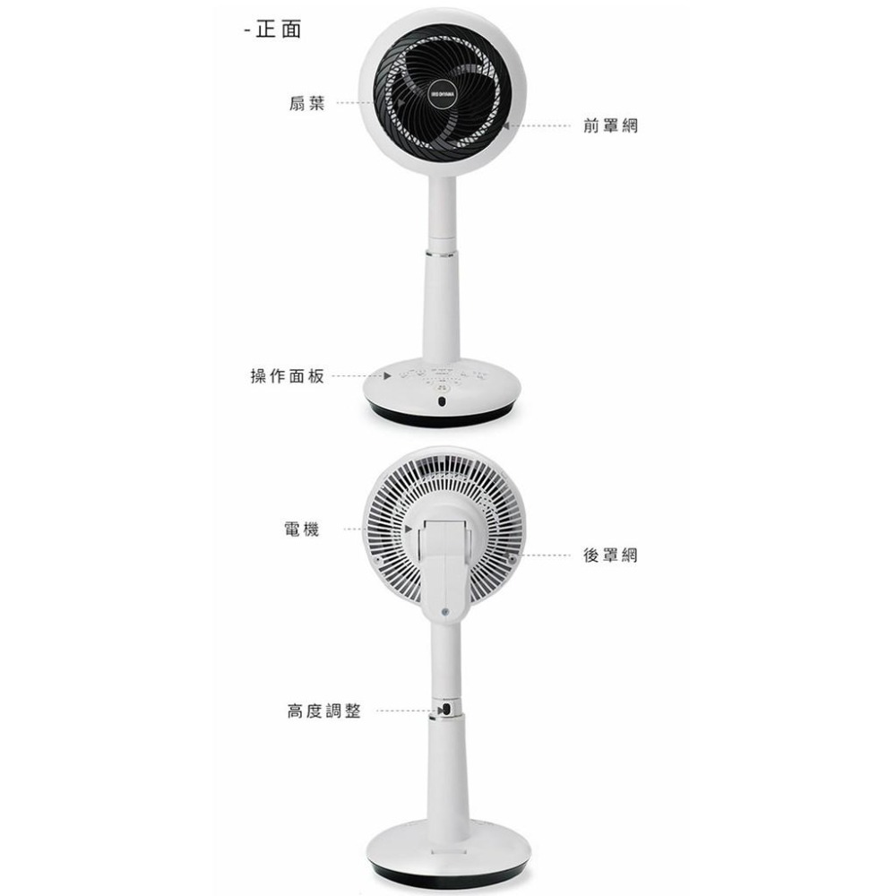 IRIS 愛麗思 STF-DC15T 直立式3D循環扇 12坪 循環扇 靜音 節能 公司貨-細節圖8
