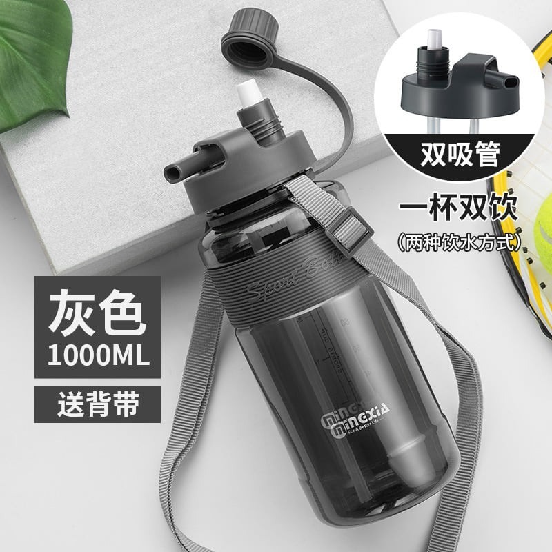 中彰小舖【J 1-21】大容量帶吸管背帶運動水杯 700ml 1000ml 2000ml 3000ml台灣出貨-細節圖5