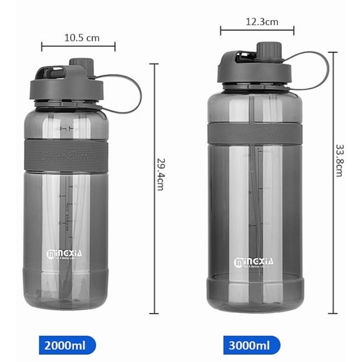 中彰小舖【J 1-21】大容量帶吸管背帶運動水杯 700ml 1000ml 2000ml 3000ml台灣出貨-細節圖9