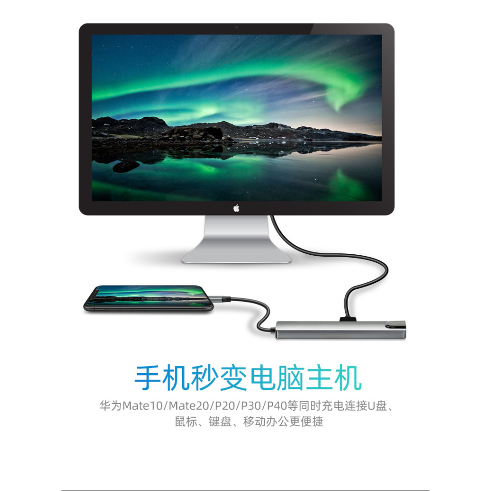 【台灣現貨】Type-C HUB 八合一 HDMI、SD&TF讀卡器、網路孔、USB-A 3.0、TYEP-C-細節圖7