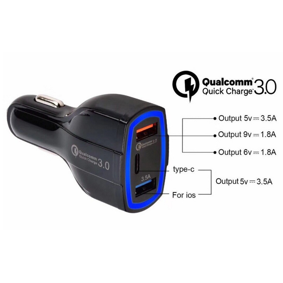 【台灣現貨】 車充 QC3.0 快充 雙USB-A×2+Type-C×1-細節圖7