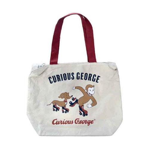 阿猴達可達 日本限定款 Curious George 好奇猴喬治 喬治猴 手提包 手提袋 休閒袋 托特包 全新品 正日貨-細節圖2