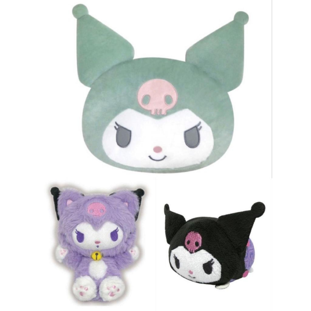 阿猴達可達 日本限定 三麗鷗 酷洛米 Kuromi 絨毛娃娃 坐姿毛絨娃娃 手玉 掌心娃娃 抱枕 靠墊 全新正日貨-細節圖2