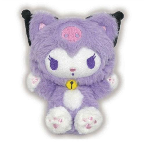 阿猴達可達 日本限定 三麗鷗 酷洛米 Kuromi 絨毛娃娃 坐姿毛絨娃娃 手玉 掌心娃娃 抱枕 靠墊 全新正日貨-細節圖3
