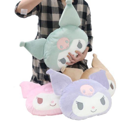 阿猴達可達 日本限定 三麗鷗 酷洛米 Kuromi 絨毛娃娃 坐姿毛絨娃娃 手玉 掌心娃娃 抱枕 靠墊 全新正日貨-細節圖8