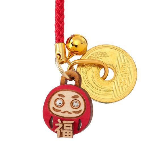 阿猴達可達 日本限定 和風招財 達摩 吉祥物 5丹根付 根付 鈴鐺吊飾 吊飾 全新日本製-細節圖2