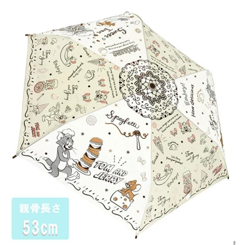 阿猴達可達 JAPAN 日本限定 Tom and Jerry 湯姆貓與傑利鼠 折傘 摺疊傘 晴雨傘 雨傘 傘 全新品-細節圖2